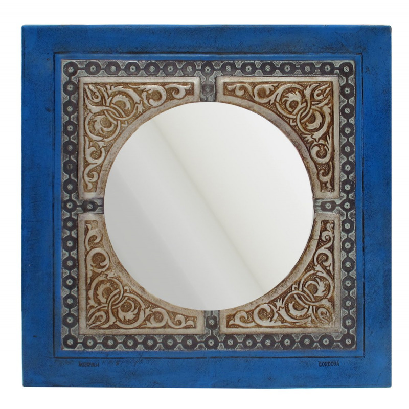 Espejo De Pared En Piel